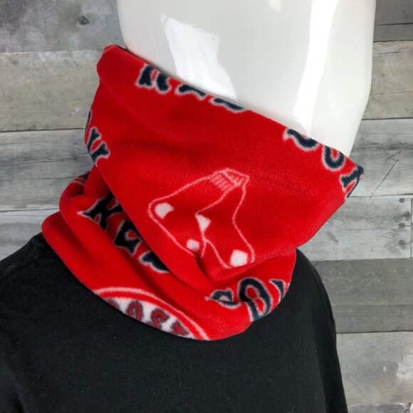 MLB Boston Red Sox Baseball neck gaiter neck warmer fleece Scarf Tube gator - Picture 4 of 10